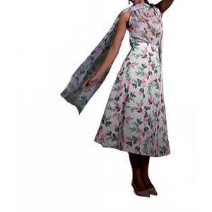 NEW STRASS flower midi skirt in white